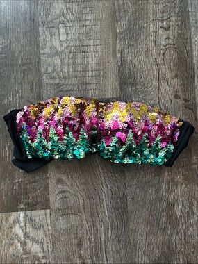 Victoria’s Secret Victoria's Secret sequin bandeau bikini tops in women's